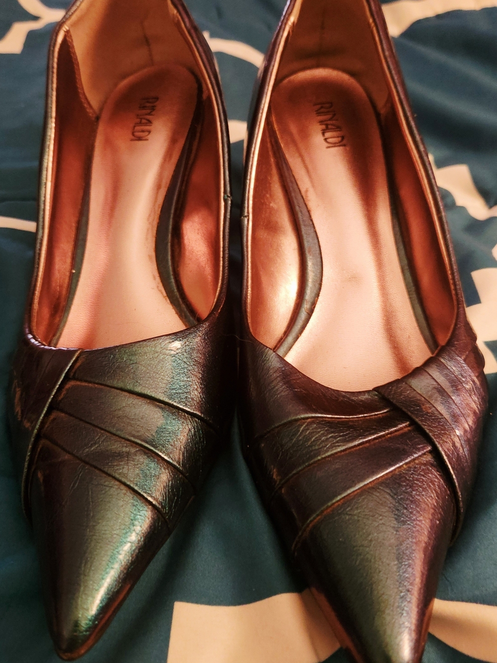 Rinaldi Iridescent Pointed-Toe Women’s Heels
